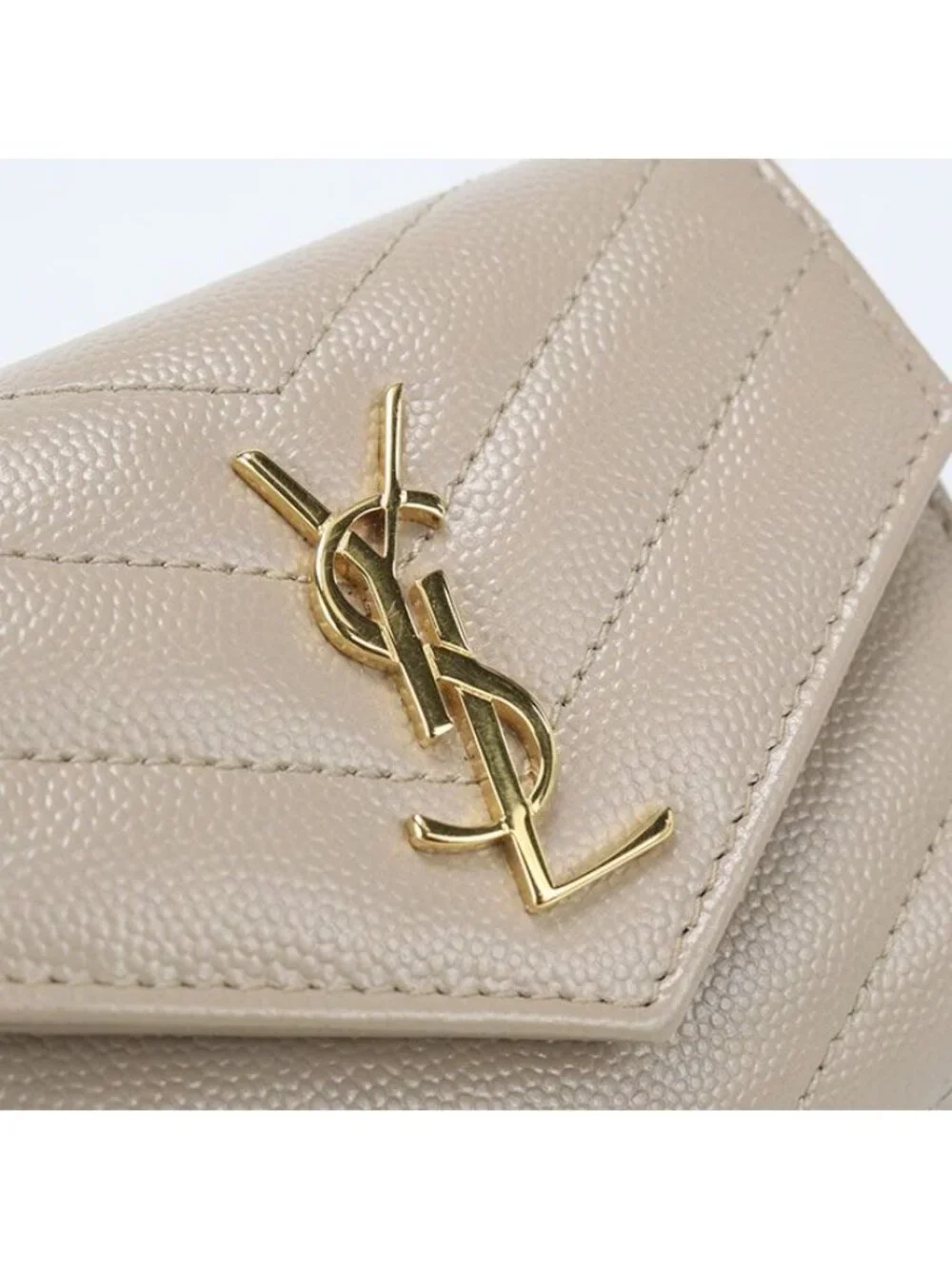 Saint Laurent Multi Fold Wallet Cassandra Trifold Leather - Picture 8 of 9